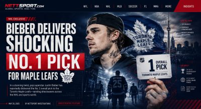 Bieber Delivers Shocking No. 1 Pick for Maple Leafs