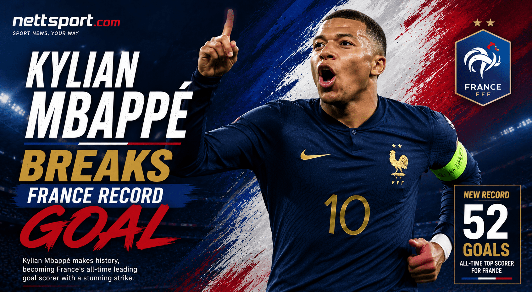 Kylian Mbappé Breaks France Record Goal