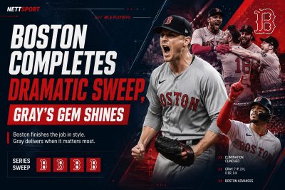Boston Completes Dramatic Sweep, Gray's Gem Shines