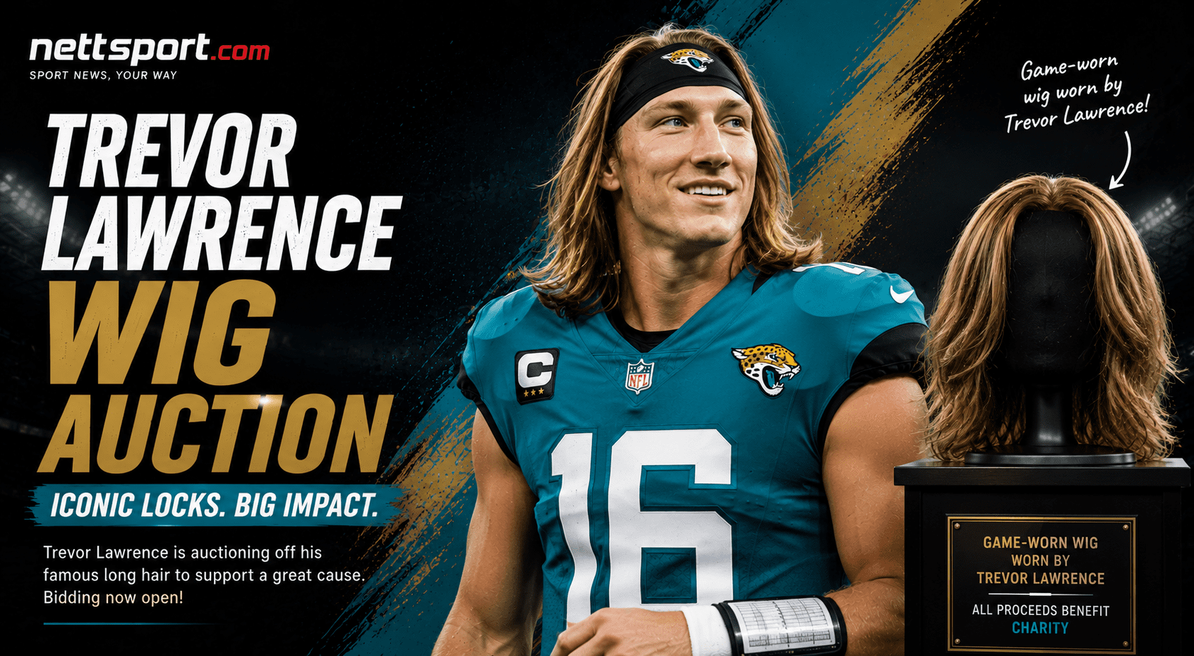 Trevor Lawrence wig auction