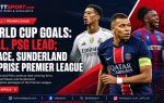 World Cup Goals: Real, PSG Lead; Palace, Sunderland Surprise Premier League