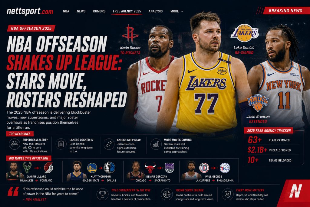 NBA Offseason Shakes Up League: Stars Move, Rosters Reshaped