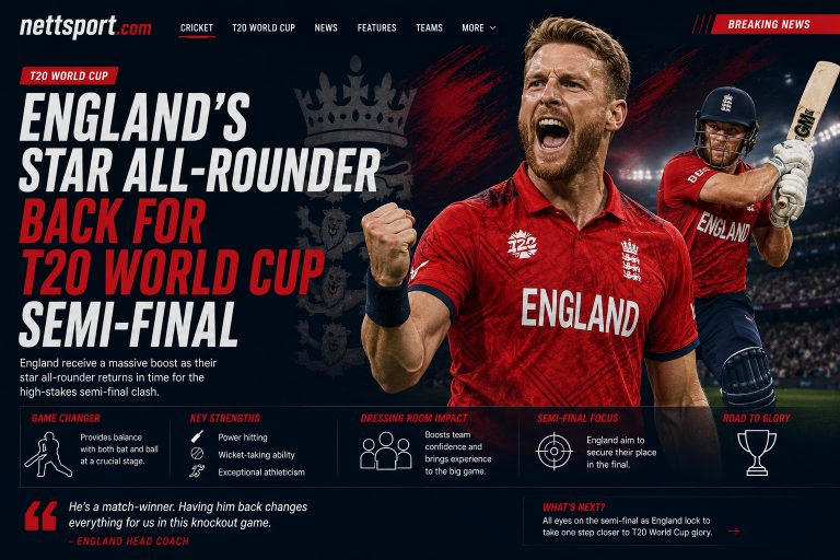 England's Star All-Rounder Back for T20 World Cup Semi-Final