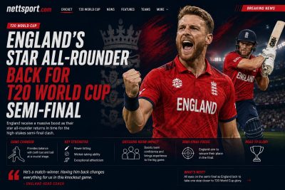 England's Star All-Rounder Back for T20 World Cup Semi-Final