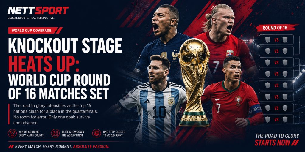 Knockout Stage Heats Up: World Cup Round of 16 Matches Set