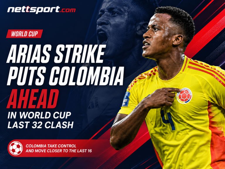 Arias Strike Puts Colombia Ahead in World Cup Last 32 Clash