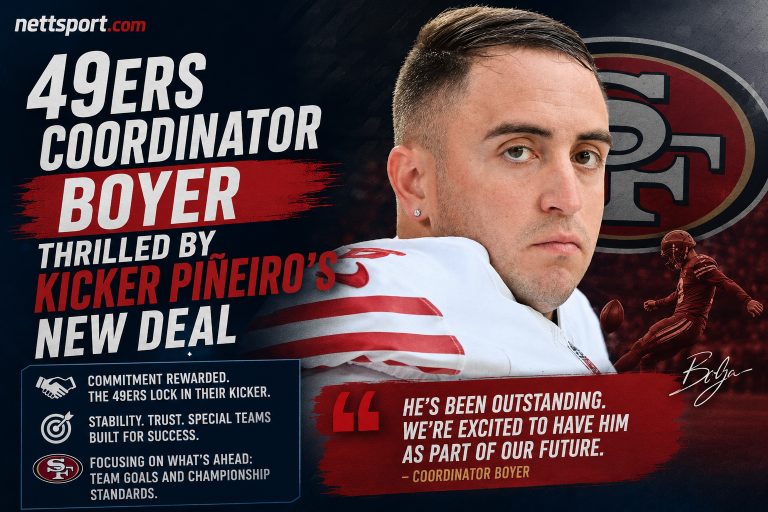 49ers Coordinator Boyer Thrilled by Kicker Piñeiro's New Deal