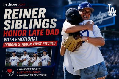 Reiner Siblings Honor Late Dad with Emotional Dodger Stadium First Pitches